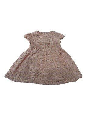 George Vintage Girls Floral Smocked Dress in Light Pink